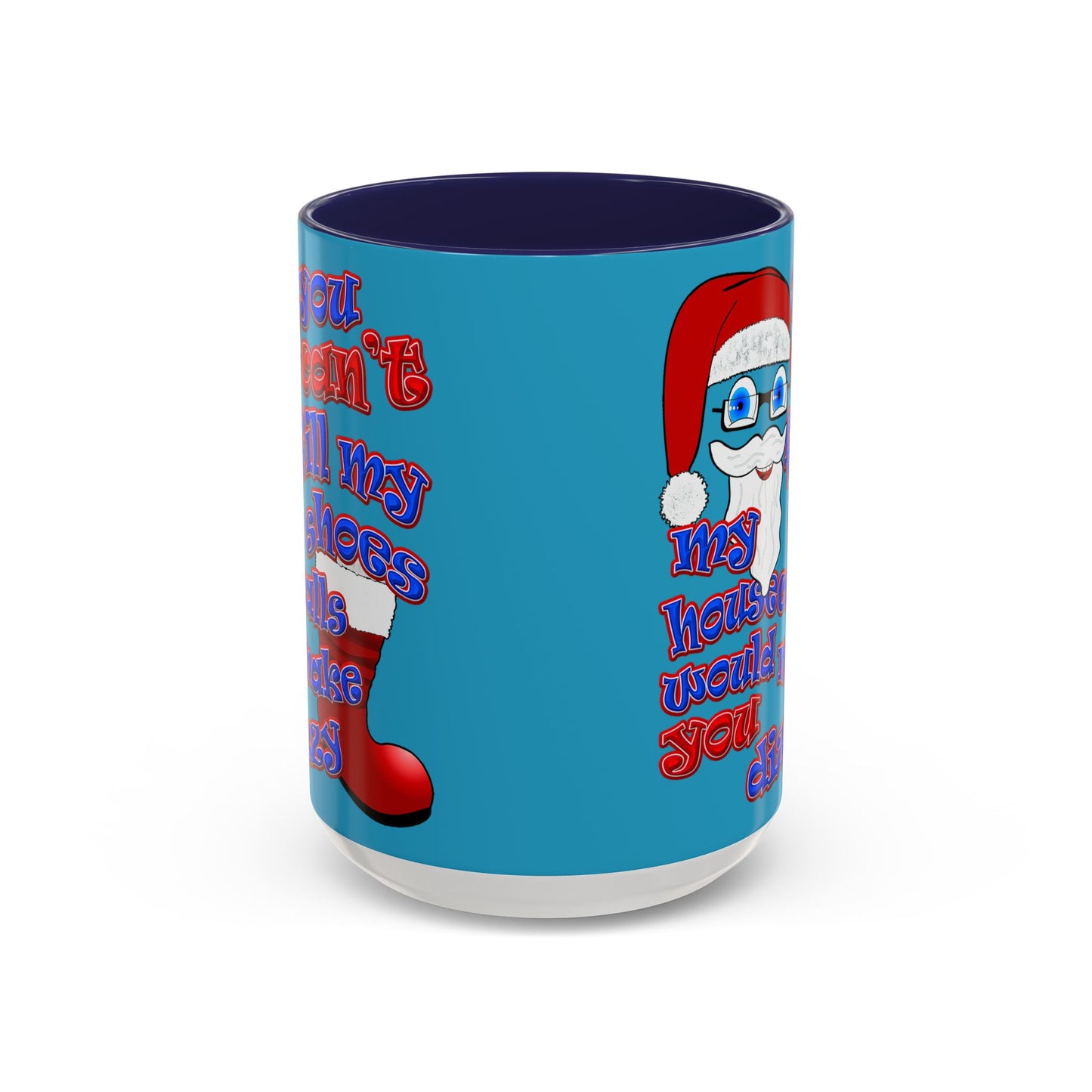 santa's shoes - Accent Mug (turquoise)