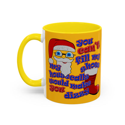 santa's shoes - Accent Mug (yellow)
