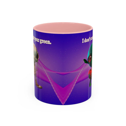 I don't care that your grey - Accent Mug (purple-pink wave)