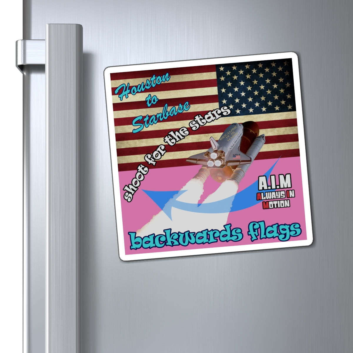 shoot for the stars - Magnets - (light pink)