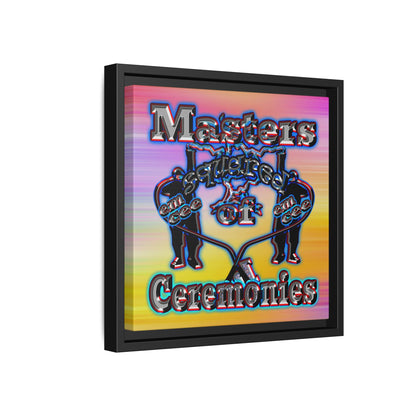 em cee squared - framed canvas art (color blur)