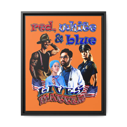 rw&b lives matter - framed canvas art (crusta)