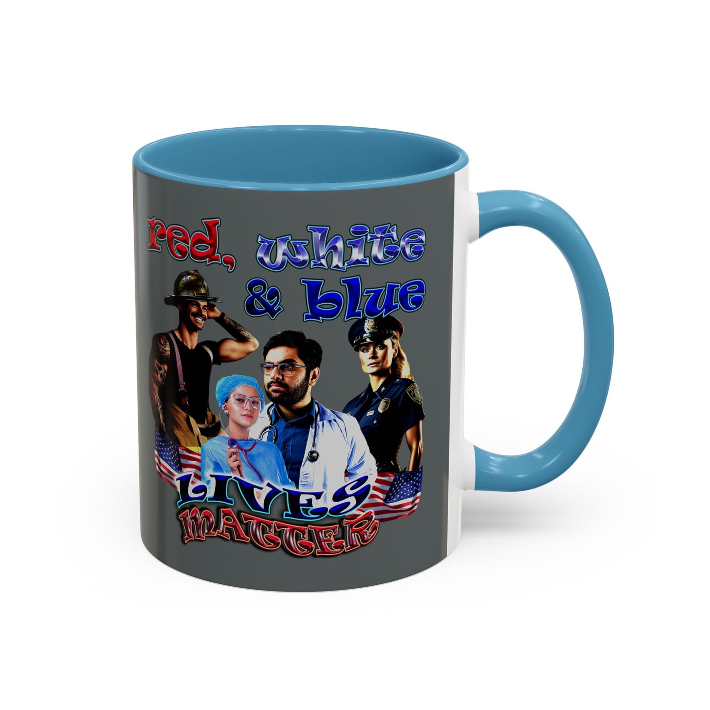 rw&b lives matter - Accent Mug (dark grey)