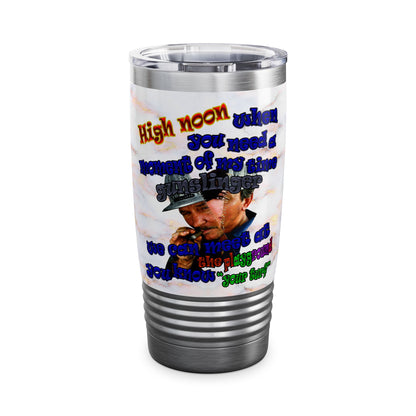 high noon - Ringneck Tumbler, 20oz (white marble)