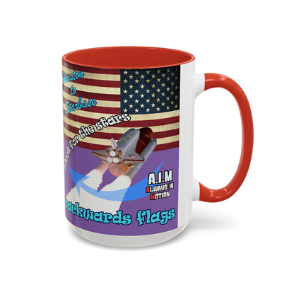 shoot for the stars - Accent Mug (light purple)
