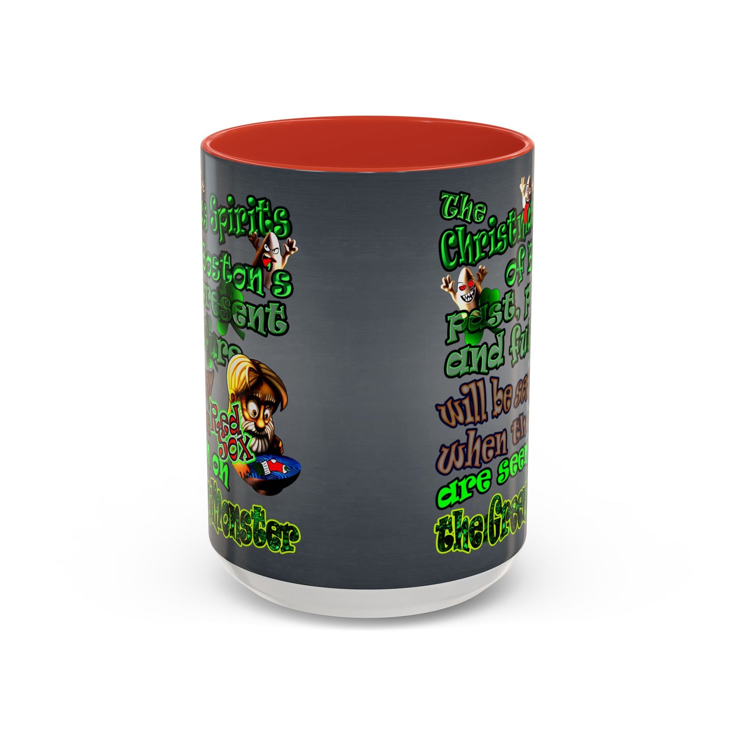 christmas spirits of boston - Accent Mug (grey-light grey)
