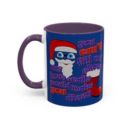 santa's shoes - Accent Mug (dark blue)