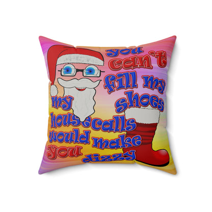 santa's shoes - Faux Suede Square Pillow - (color blur)