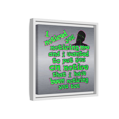 noticed you noticing - framed canvas art (brushed nickel)