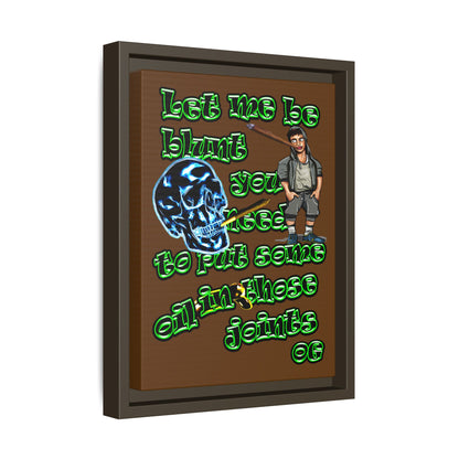 og - framed canvas art (brown)