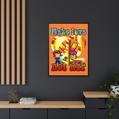 love peace - framed canvas art (crusta)