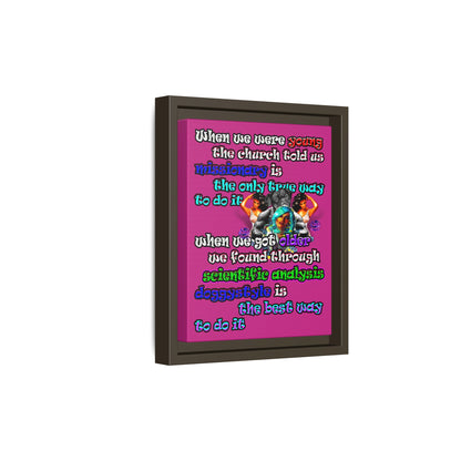 doggystyle - framed canvas art (pink)
