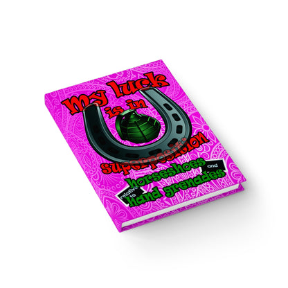 my luck - journal-blank (pink swirl)