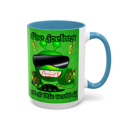 disc jockey - Accent Mug (green turf)