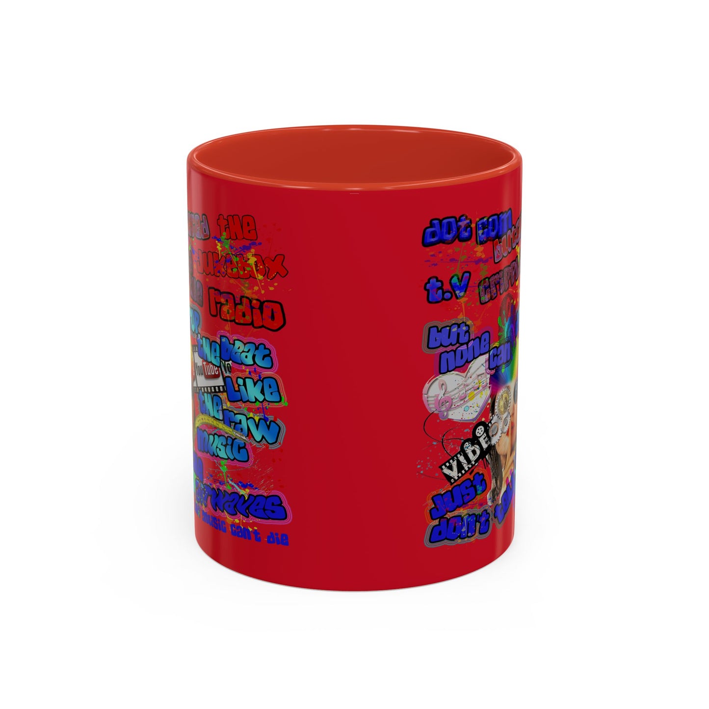 drop the beat - Accent Mug (dark red)