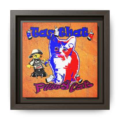 tag that - framed canvas art (burnt orange)