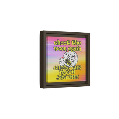shoot the moon again - framed canvas art (color blur)
