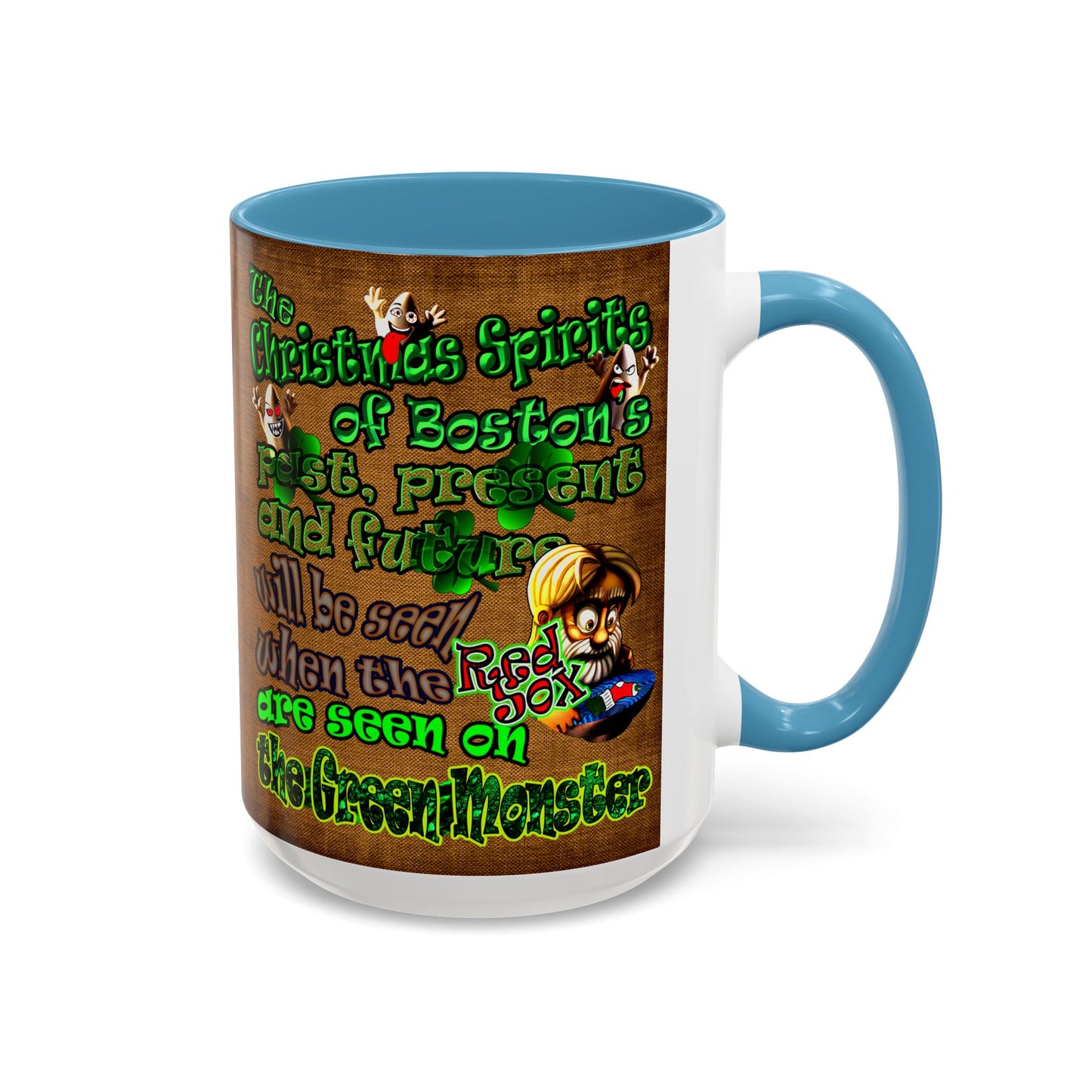 christmas spirits of boston - Accent Mug (brown papyrus)