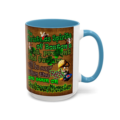 christmas spirits of boston - Accent Mug (brown papyrus)