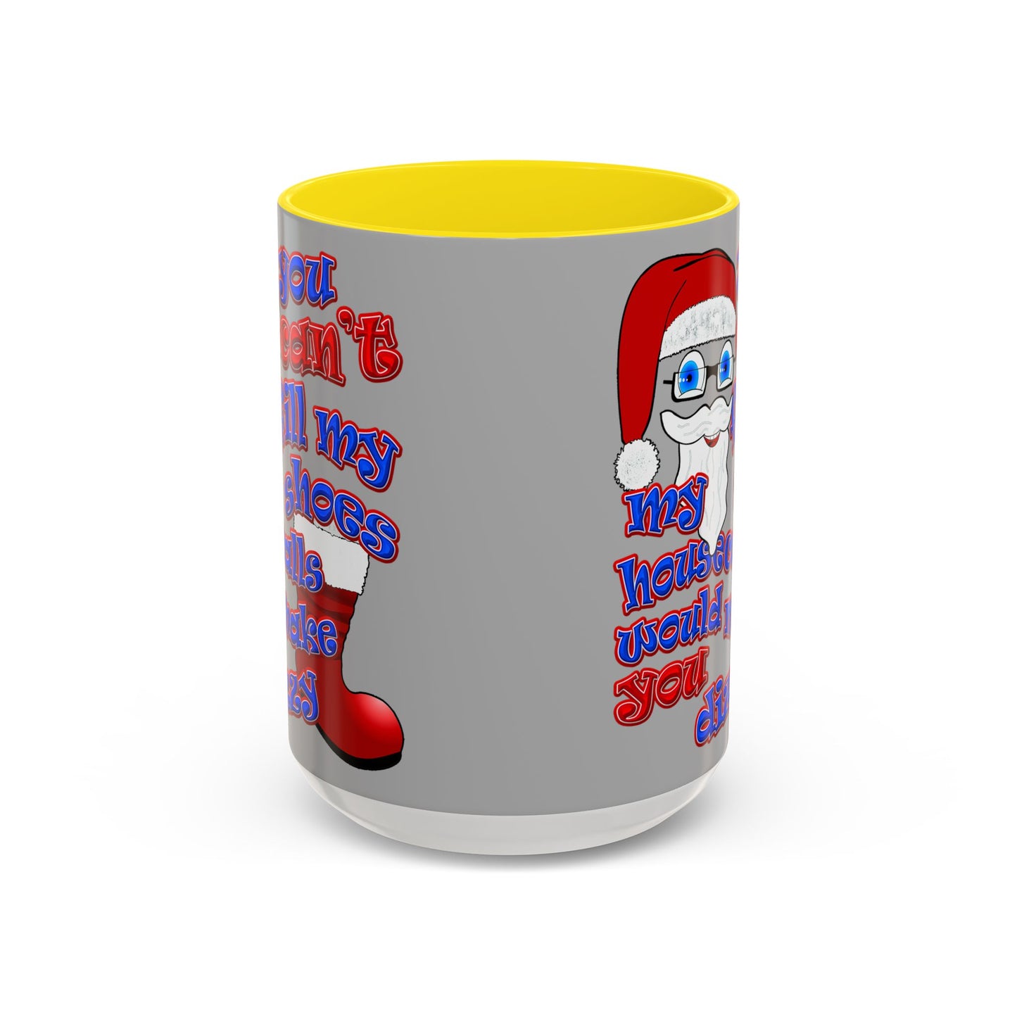 santa's shoes - Accent Mug (light grey)