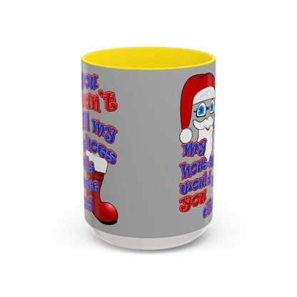 santa's shoes - Accent Mug (light grey)
