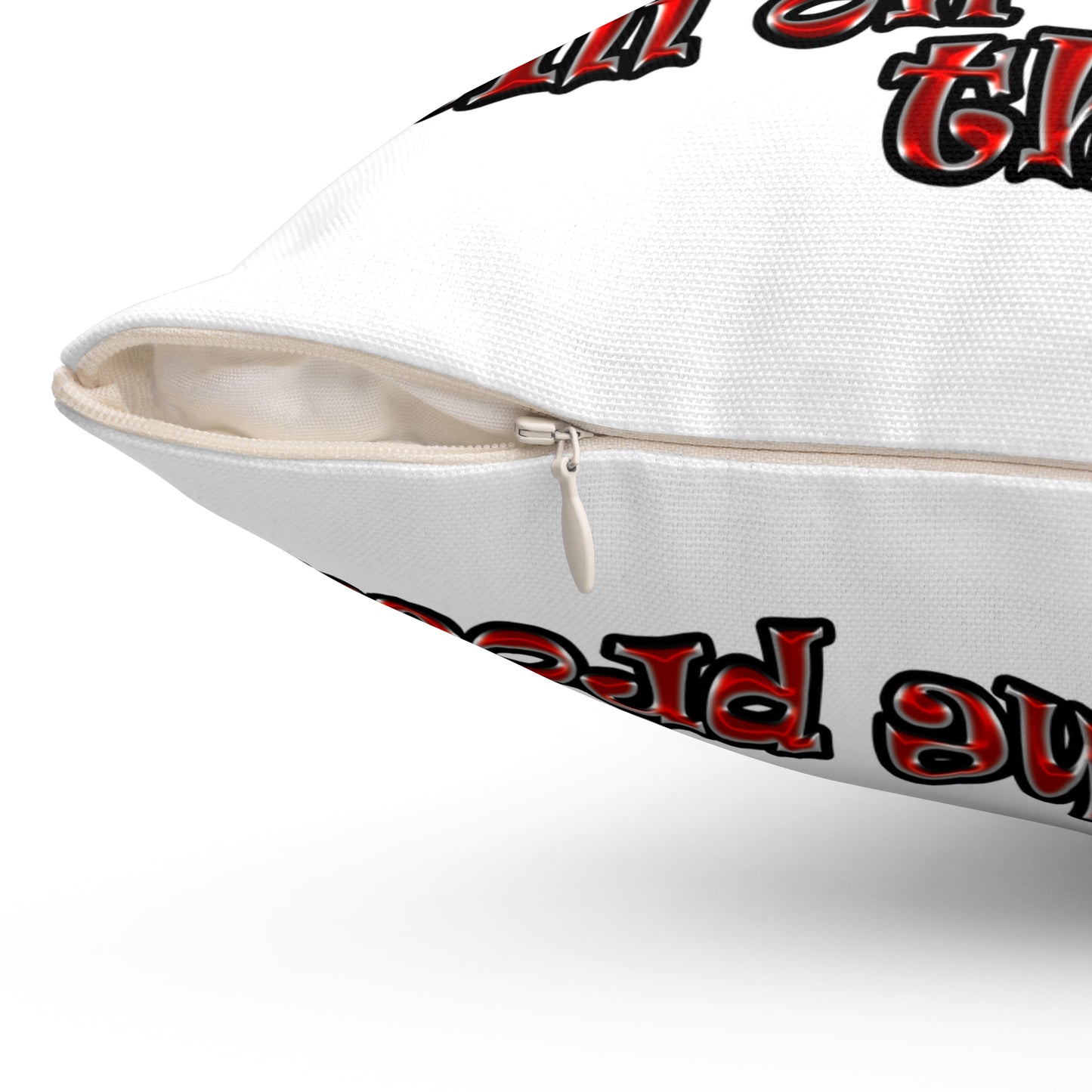 schrodinger's cat - Spun Polyester Square Pillow - (white)