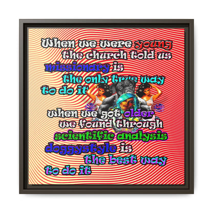 doggystyle - framed canvas art (yellow-orange wave)