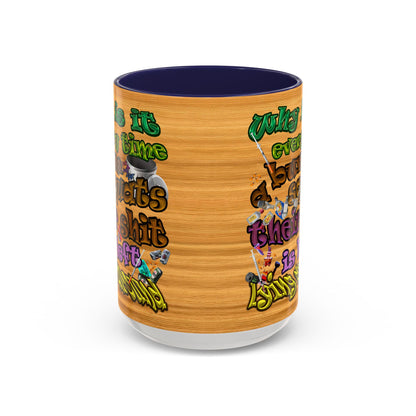 the bum's shit - Accent Mug (butterscotch wood finish)