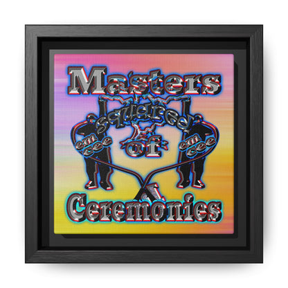 em cee squared - framed canvas art (color blur)