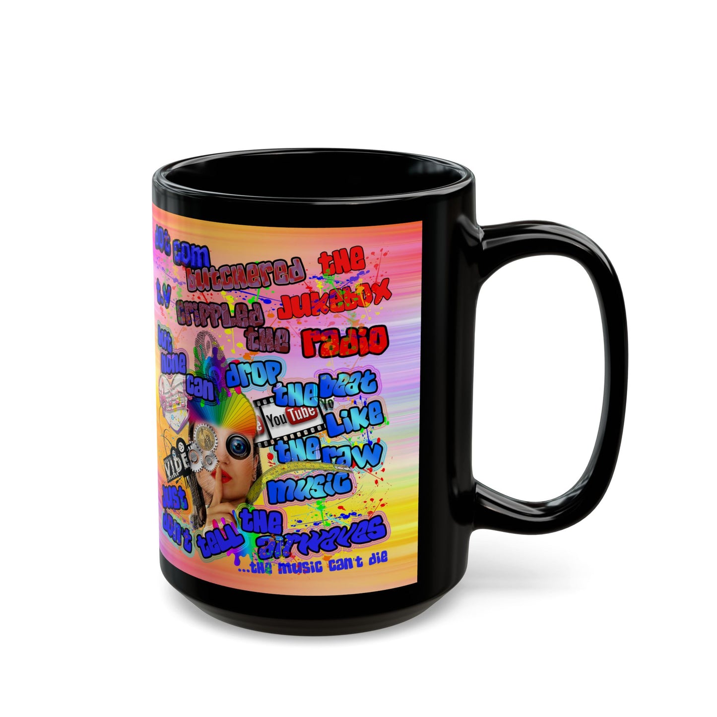 drop the beat - Black Mug (color blur)