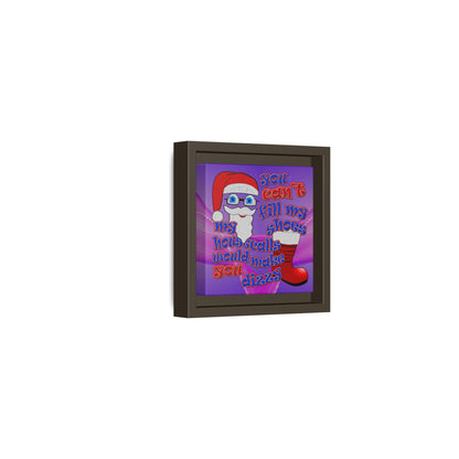 santa's shoes - framed canvas art (purple-pink wave)
