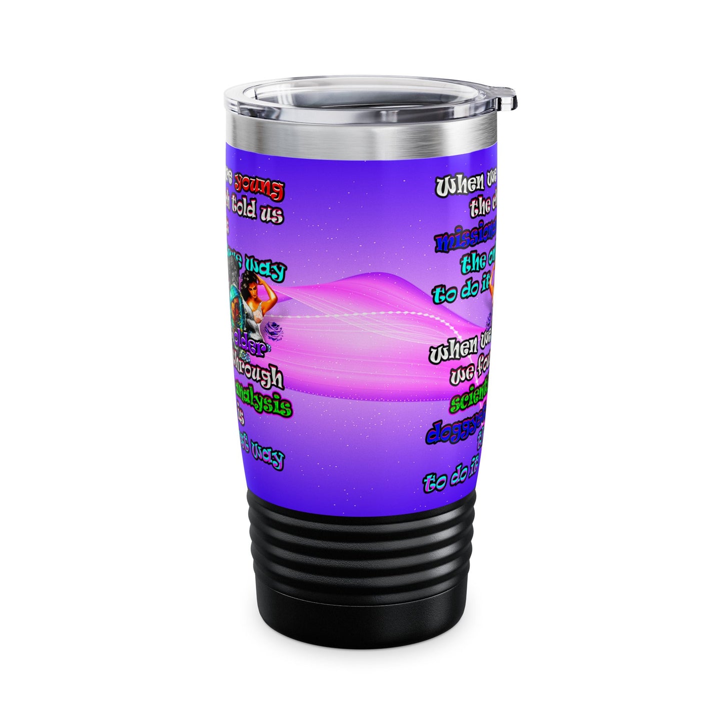 doggystyle - Ringneck Tumbler, 20oz (purple-pink wave)