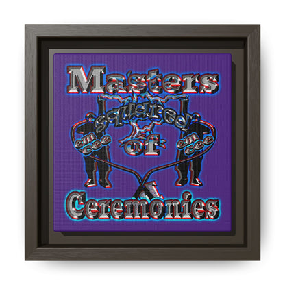 em cee squared - framed canvas art (purple)