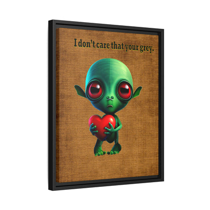 I don't care that your grey - framed canvas art (brown papyrus)