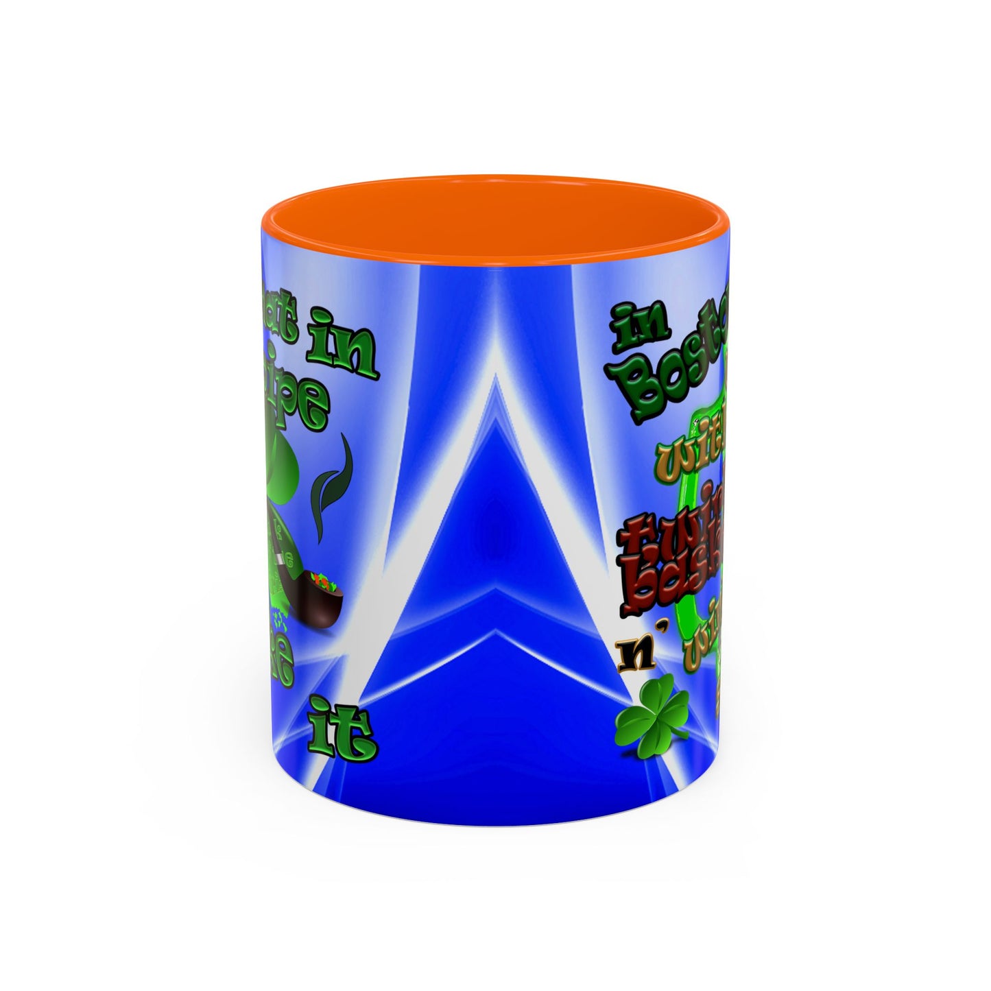 celtics logo - Accent Mug (blue-white wave)