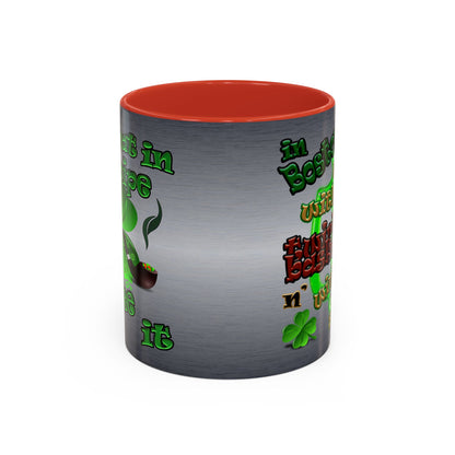 celtics logo - Accent Mug (brushed nickel)
