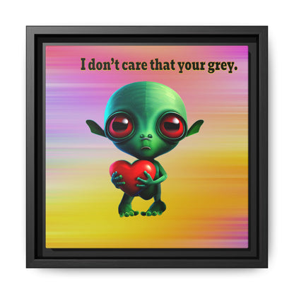 I don't care that your grey - framed canvas art (color blur)