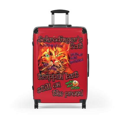 schrodinger's cat - Suitcase (dark red)