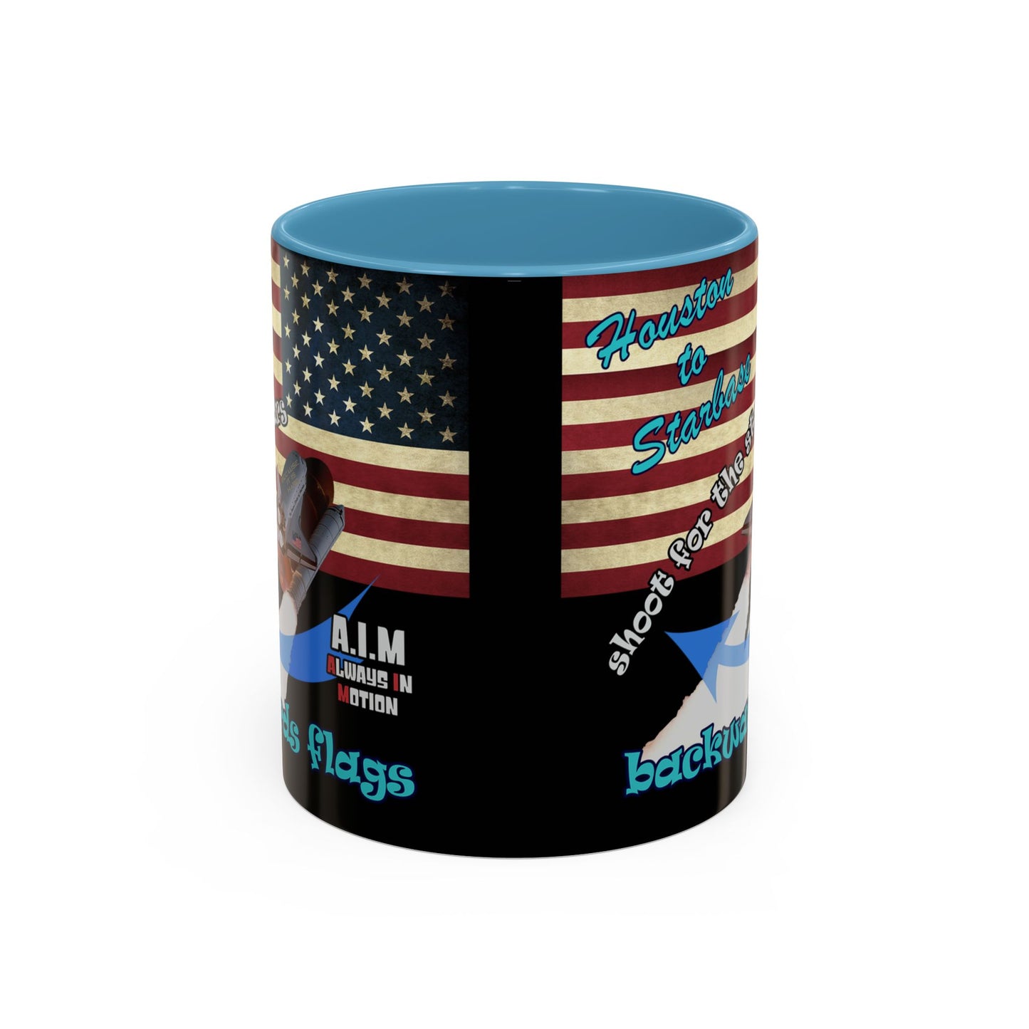 shoot for the stars - Accent Mug (black)