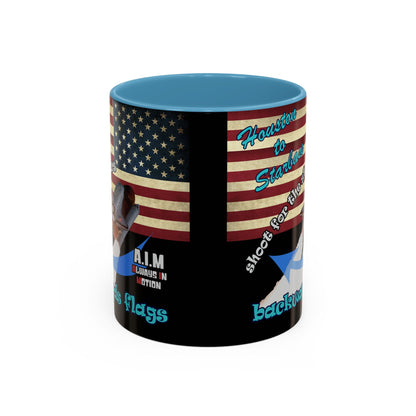 shoot for the stars - Accent Mug (black)