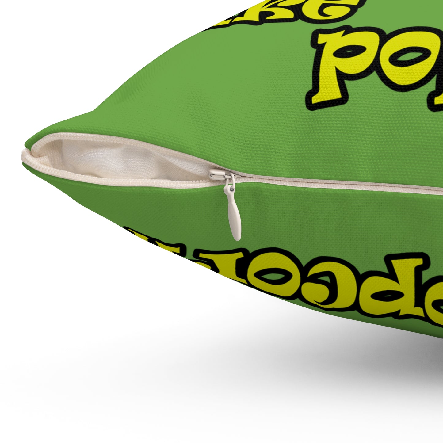 popping like popcorn - Spun Polyester Square Pillow - (green)