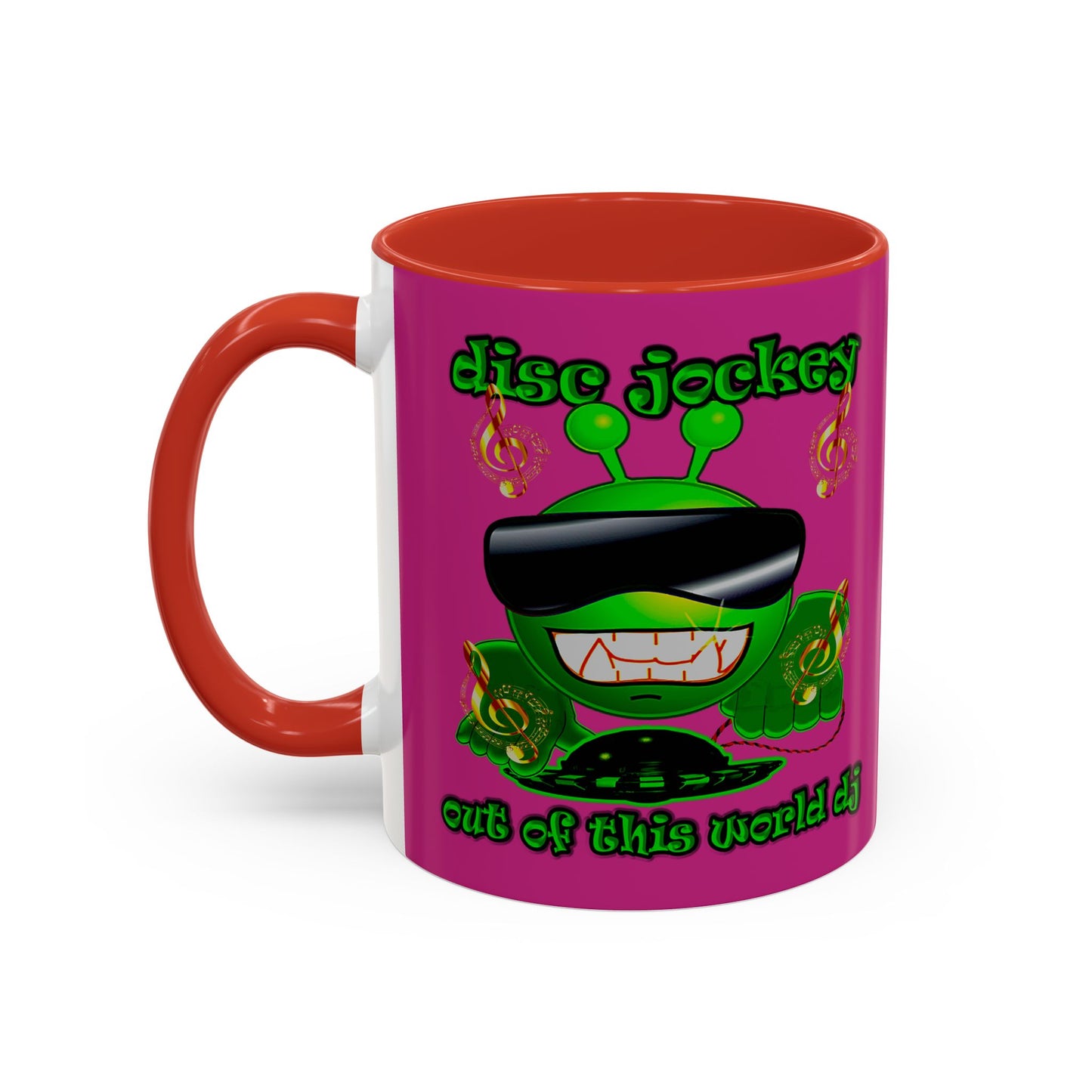 disc jockey - Accent Mug (pink)