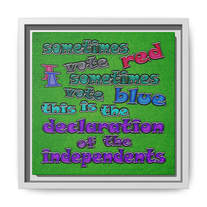 declaration of the independents - framed canvas art (green turf)