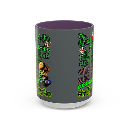 christmas spirits of boston - Accent Mug (dark grey)