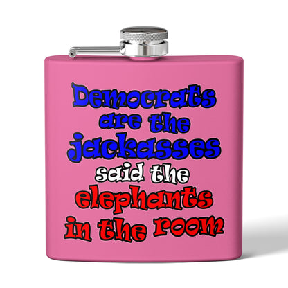 donkeys and elephants - Stainless Steel Flask