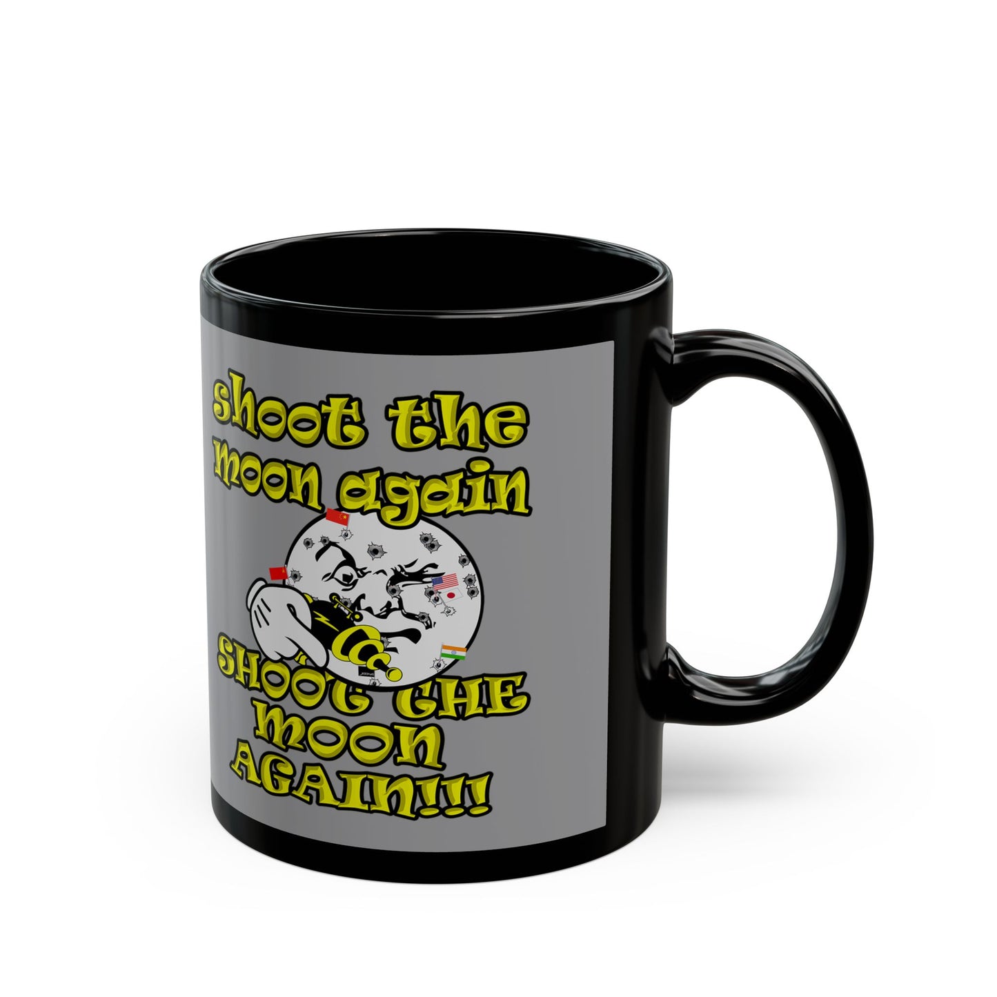 shoot the moon again - Black Mug (grey)