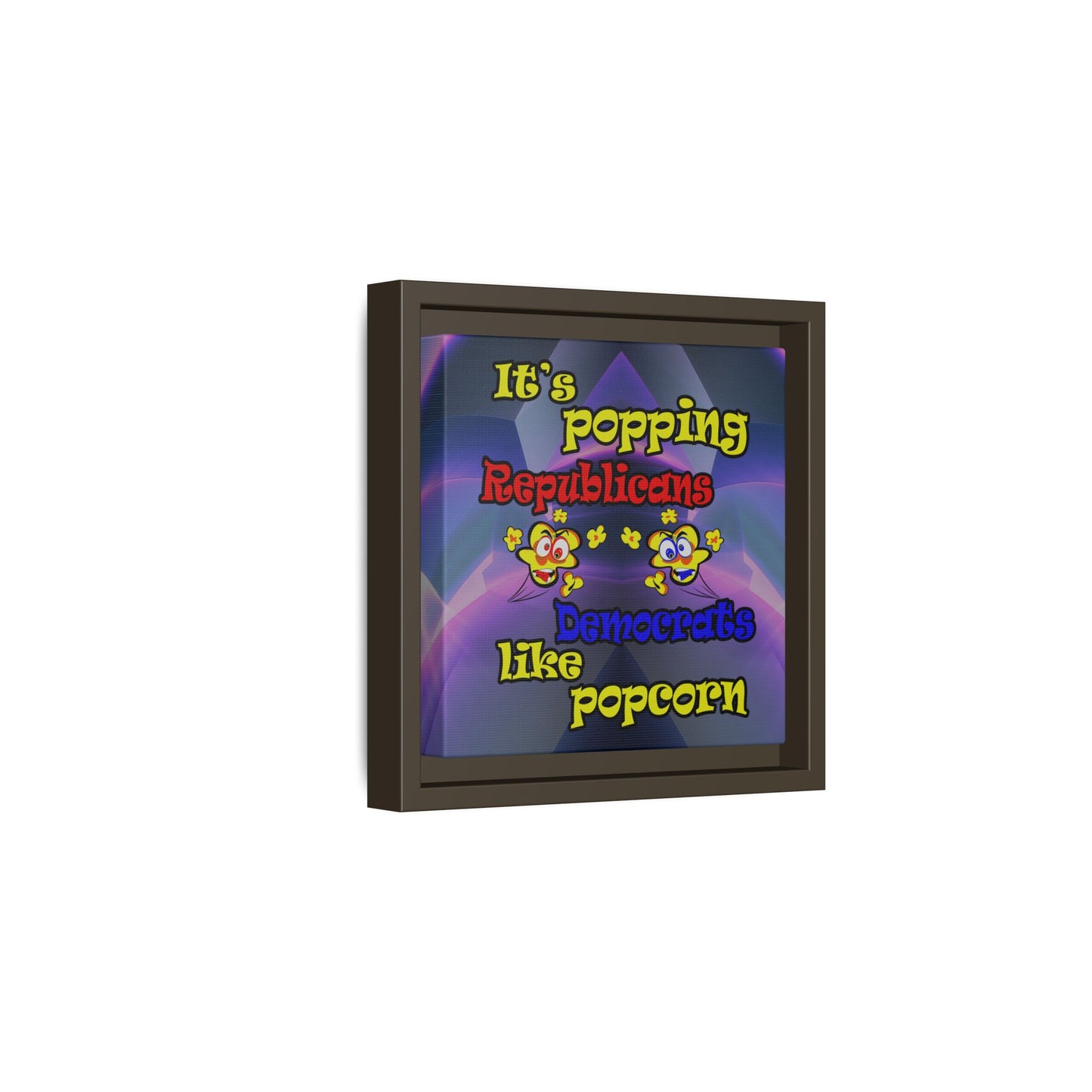 popping like popcorn - framed canvas art (grey-pink wave)