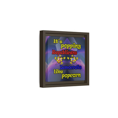 popping like popcorn - framed canvas art (grey-pink wave)