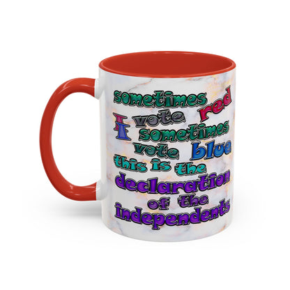 declaration of the independents - Accent Mug (white marble)