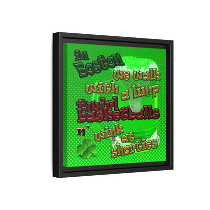 celtics logo - framed canvas art (logo green)